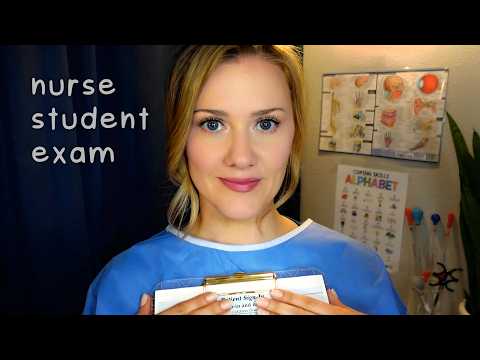 ASMR nurse student performs your intake exam