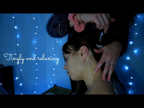 ASMR Back, Hair and Neck play + massage (scratching, tracing, parting, brushing & more)