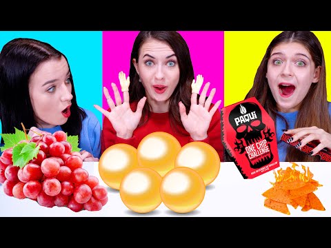 ASMR Most Popular Food Challenge (Yes Or No, Drink Race, One Chip) Eating Sounds