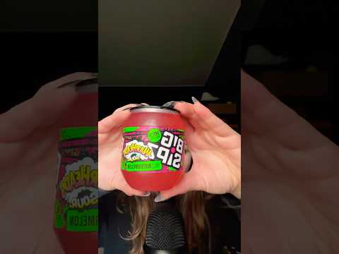 trying out the Sour Warheads Big Sipz ASMR 🍉 #asmr #triggersforsleep #tastetest #tingles #warheads