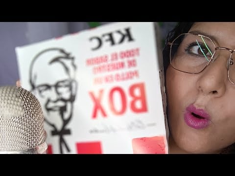 ASMR Comiendo hamburguesa KFC #asmr #comida #food