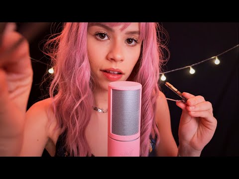 ASMR RELAXE AO SOM DO MICROFONE ROSA ARREPIANTE