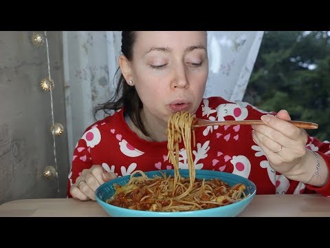 ASMR Whisper Eating Sounds | Spaghetti | Mukbang 먹방 | Plant Based