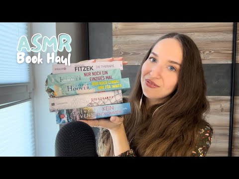 ASMR Spring Book Haul 🦋 (Book Tapping & Scratching, Tracing, Whisper Ramble)