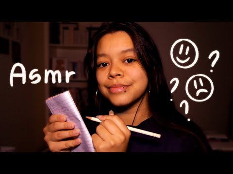 ROLEPLAY ASMR FR | Le test des émotions ! 🙃 (questions, sons de crayons...)