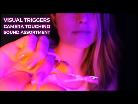 ASMR TOUCHING YOUR FACE WITH DIFFERENT OBJECTS, ASMR NO TALKING, ASMR VISUAL TRIGGERS NO TALKING