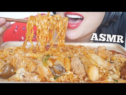 ASMR SPICY NOODLES + ENOKI OYSTER MUSHROOMS (SATISFYING EATING SOUNDS) | SAS-ASMR