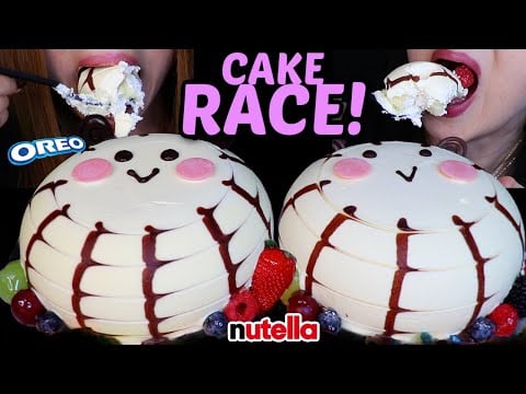 ASMR FRESH CREAM CAKE RACE! Week in the life VLOG + behind the scenes 먹방