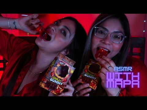 Chilli Gummy Bear challenge 🌶️🔥 Did we survive? ASMR