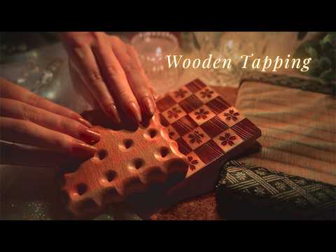ASMR Wooden Tapping🌿 Calm & Natural Sounds for Deep Relaxation🪵 (with BGM)