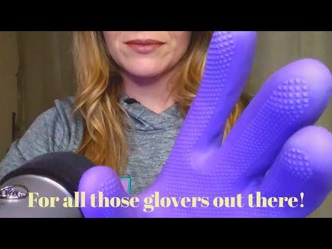 ASMR | rubber dish glove sounds | mic brushing  | Whispering | tapping😴😪