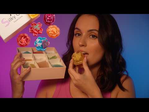 ASMR Trying Silky Gem Edible Crystals 💎 (crunchy eating sounds, mouth sounds and tapping)