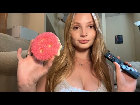 ASMR SUPER RELAXING TRIGGERS (sticky sounds, tapping, scratching)