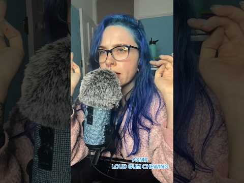 ASMR LOUD GUM CHEWING & WHISPERING (full on ✅⏰) #asmrgumchewing #gumchewing #shorts #asmr