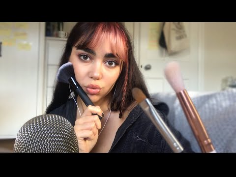 ASMR Mic Brushing & Scratching | + some tingly inaudible whispers 💫