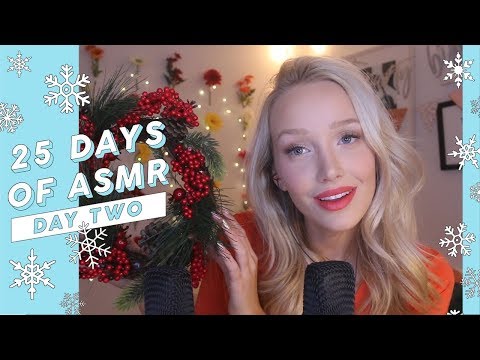 15 ASMR Tingle-Tastic Binaural Triggers! #25DaysOfASMR (Holiday Themed & Whispered) | GwenGwiz