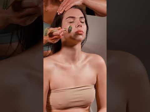 Gentle relaxing asmr neck and face guasha massage for Lisa #asmrmassage