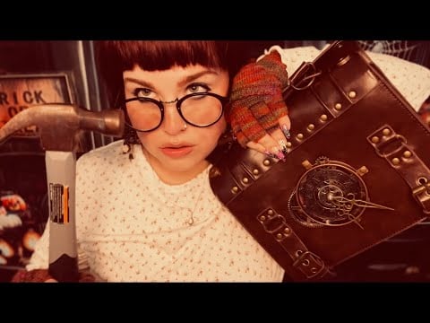ASMR Steampunk Robot Mechanic 🤖🦾🖤(tingly roleplay, whimsical, futuristic roleplay)