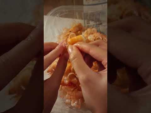 ASMR Shrimp 🦐 #shorts #asmr #shrimp #foodlover #food #orange #thaifood #seafood #narakasmr