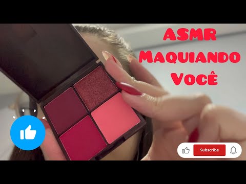 ASMR Caseiro maquiando você (sussurros, sons de boca, maquiagem, pincel na tela) #asmr #maquiagem