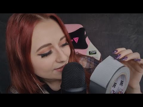 [ASMR] Sticky Tape Tapping & Mouth Sounds