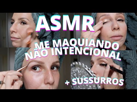 ASMR ME MAQUIANDO COM VOCE ASMR NAO INTENCIONAL -  Bruna Harmel ASMR