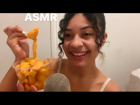 ASMR Español- COMIENDO MANGO CON TAJIN, CHAMOY,LIMÓN Y SAL (Very Relaxing)
