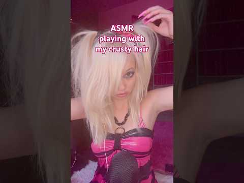ASMR no talking, playing with my crusty overly bleached hair #asmr #tingles #notalkingasmr