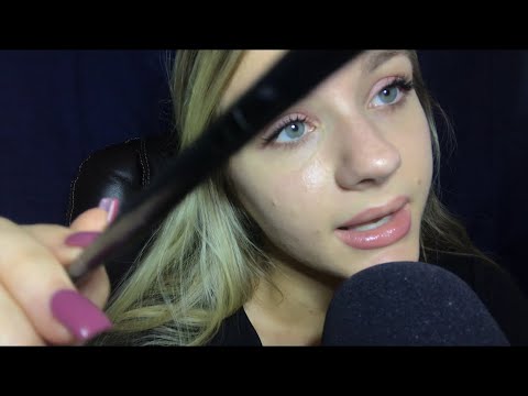 [ASMR]- CLOSE UP- Inaudible Whispering/ Slow Camera Brushing