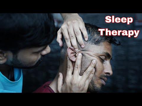Relaxing ASMR Deep Sleep Therapy By Indian Barber | ASMR Scratching And Tapping Oil Massage