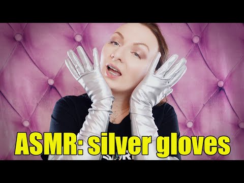 ASMR: long opera silver shiny gloves