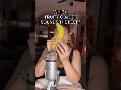 ASMR/ fruity objects 🍌🍎🍇 #asmr #bestlifebybrooke #fruit #asmrtingles #asmrtapping #tingles #relax