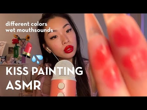 ASMR | KISS PAINTING YOU 😘🎨 | wet mouth sounds | hand movements