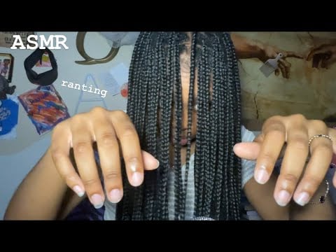 ASMR| Braid Brushing, Mic Triggers +Ranting Session ASMR✨🫶🏽