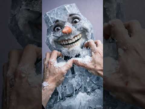 This Snowman Slowly Melts ❄️ ASMR... #ai #asmr #satisfying