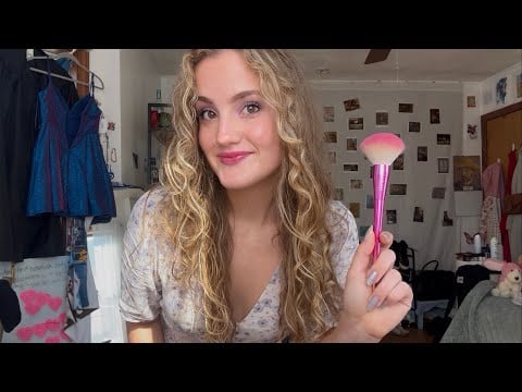 get ready with bestie | i do your makeup 💖 Soft Spoken Personal Attention ASMR 