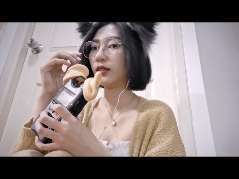 ASMR Ear Cleaning No Talking Tascam With Fake Ear 👂 - RAINIE ASMR