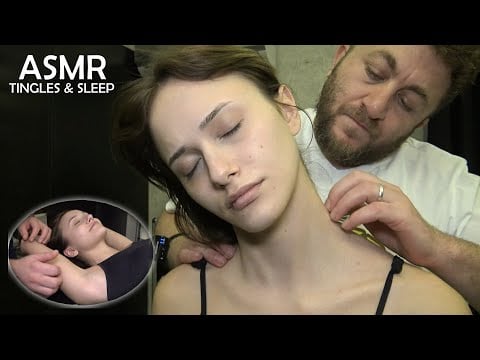 LADY FELT DEEPLY TINGLES & SLEEP + EFFECTIVE CRACKS + ASMR Chest,Belly,Foot,Head & Body Massage