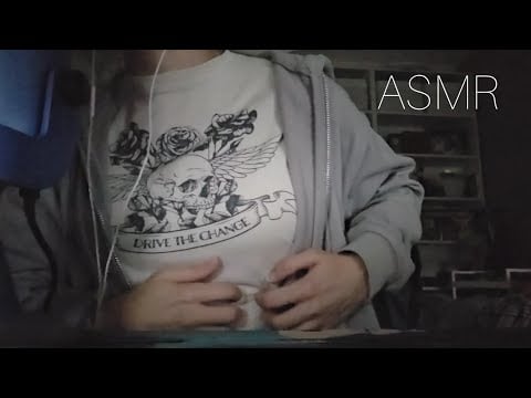 ASMR fabric scratching, mouth sounds & tracing (kinda fast)