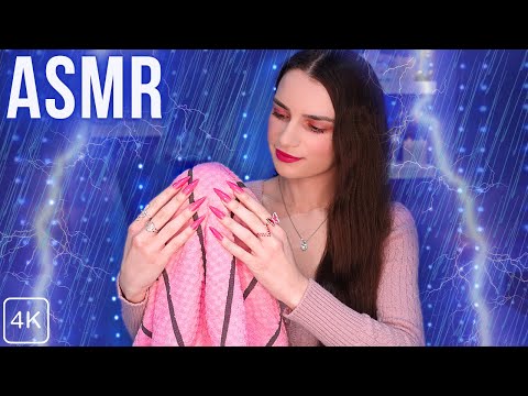 ASMR ⛈️ 3 Hours of Thunder Towel ⚡ Creating Thunder & Rain ⛈️ Storm Ambience 🥱 No Talking for Sleep