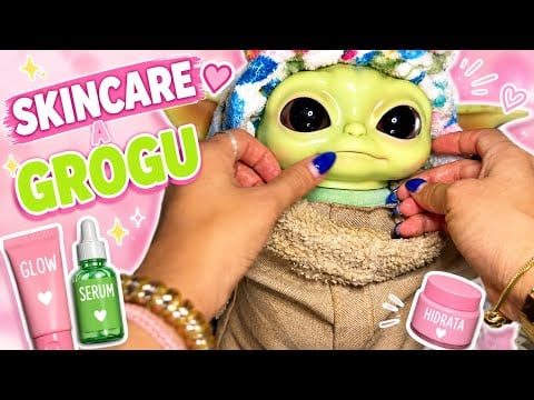 ASMR ☆ skincare a grogu✨ mouth sounds🌸