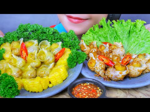 ASMR EATING BULOT IN SALT CHILI SAUCE X SALT EGGS SAUCE , EATING SOUNDS | LINH-ASMR