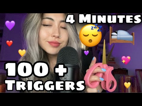 ASMR 100 Triggers in 4 Minutes ☁️🌙☁️☁️