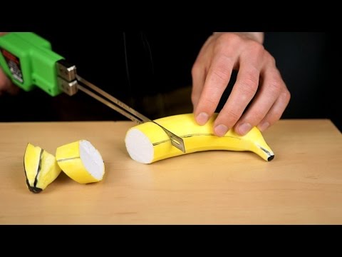 ASMR Styrofoam models vs thermal knife (oddly satisfying)