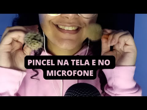 ASMR- SONS DE BOCA E PINCEL NA TELA E NO MICROFONE