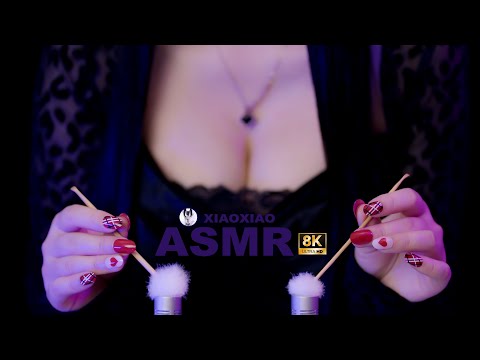 超大😍鹅毛棒-为你长时间掏耳助眠💤舒服极了Relax  Treatment of insomnia スリープ 자다 자다  8K 60FPS | 晓晓小UP ASMR