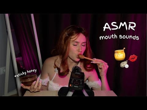 ASMR Wet Mouth Sounds 💋 Breathing, Pearl Beads & Honey ✨