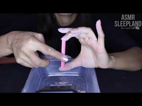 ASMR SCRAPING CHALK WITH A KNIFE --Weird Tingles | RASPANDO GIZ COM FACA (NO TALKING)