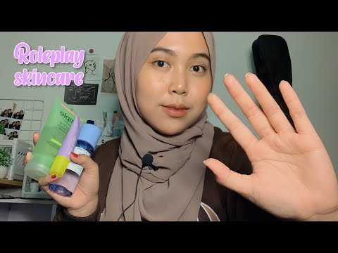 asmr doing your night skincare🧴| roleplay asmr 🫧💫