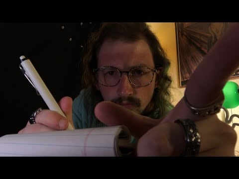 ASMR Face Analysis + Touching w/ Note Taking Roleplay (Full Version) (Slightly Chaotic)